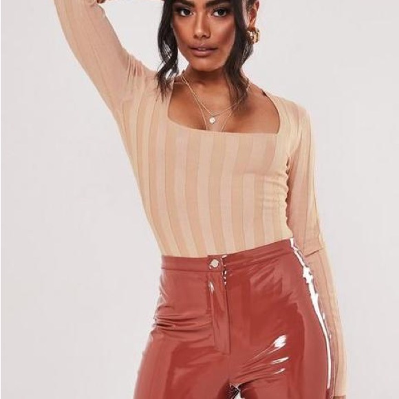 NWOT Missguided Square Neck Body Suit - Picture 2 of 6